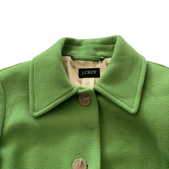 J. Crew Green Wool Blend Coat, size 2 - Picture 5 of 15